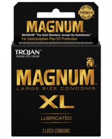 Trojan Magnum XL 3 Pack Latex Condoms