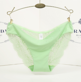 Lace ladies low waist briefs (Option: light green-M)