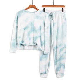 Two Piece Set Tracksuit Women Clothes (Option: Sky Blue-XXL)